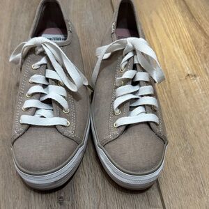 Keds Women's Beige Canvas Sneakers